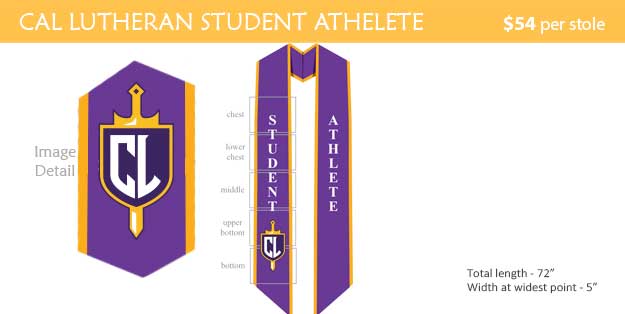 CAL LUTHERAN STUDENT ATHLETE GRADUATION STOLE