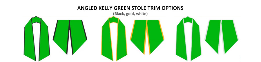 Green Angled Stole Trim Colors