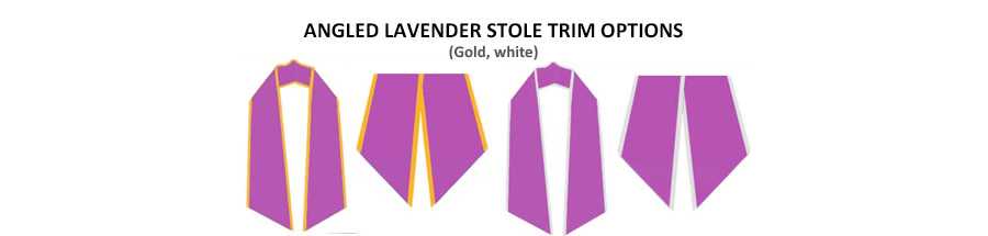 Lavender Angled Stole Trim Colors