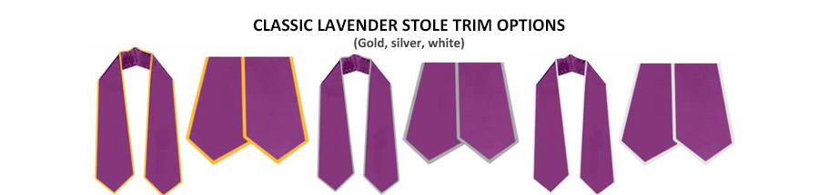 Lavender Stole Classic Trim Options