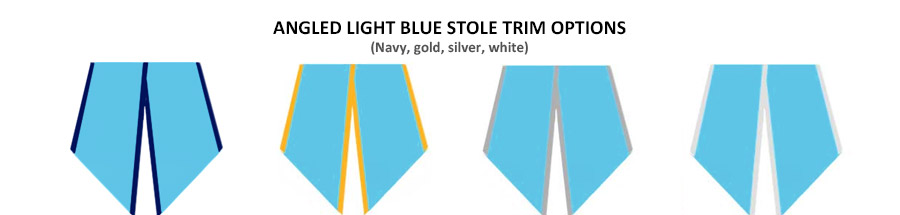 Light Blue Angled Stole Trim Colors