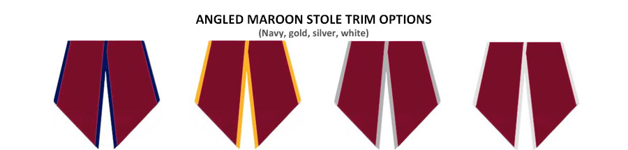Maroon Angled Stole Trim Colors