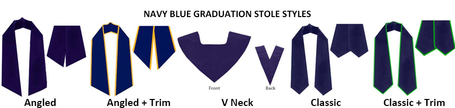 Navy Blue Stole Styles