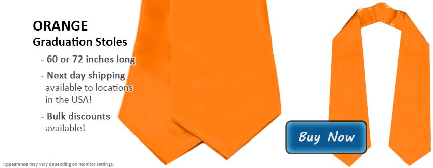 Orange Graduation Stole Picture