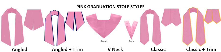 Pink Graduation Stoles | Honors Graduation