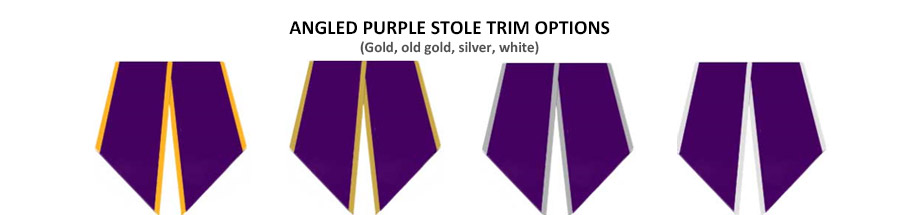 Purple Angled Stole Trim Colors