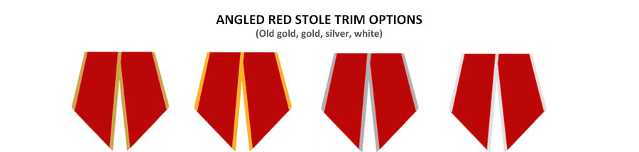 Red Angled Stole Trim Colors