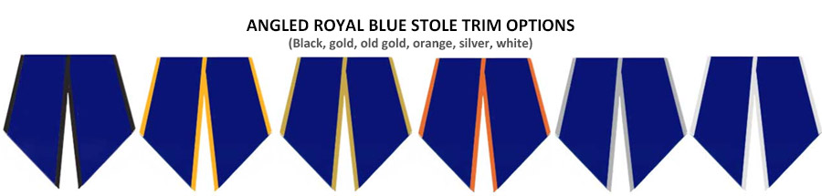 Royal Blue Angled Stole Trim Colors
