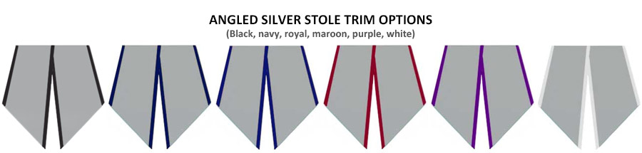 Silver Angled Stole Trim Colors