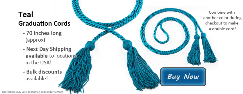 Teal Graduation Cord Picture