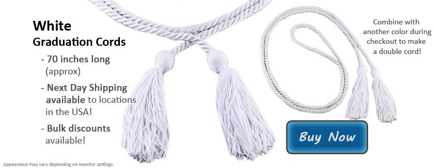 Honor Cords: Dark Green-White-Gold