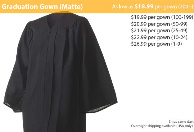 graduation gown matte